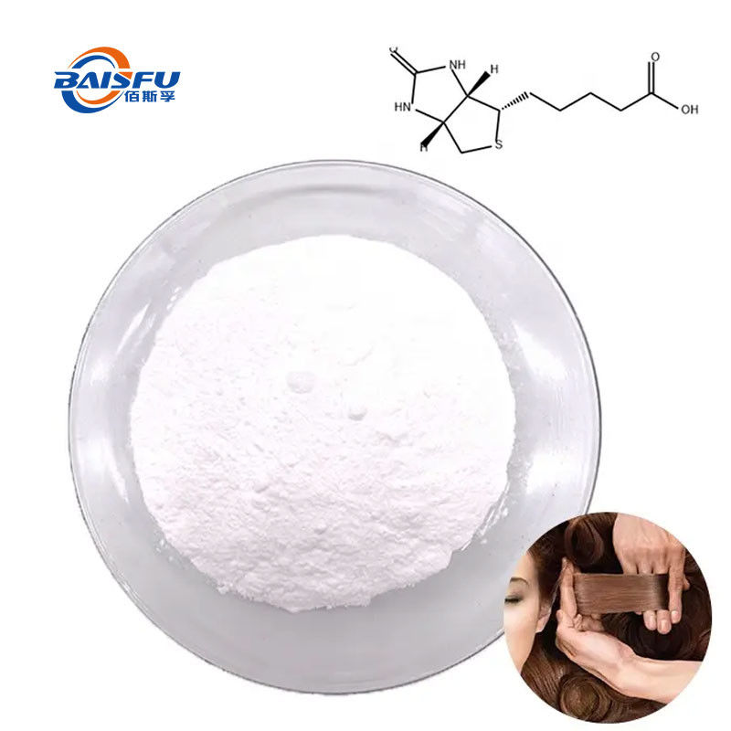 Baisfu pure natural Vitamin H Specifications 98% Supplement Biotine Beauty vitamins white crystalline powder Vitamin H Powder CAS:58-85-5 Biotin use in food and cosmetic