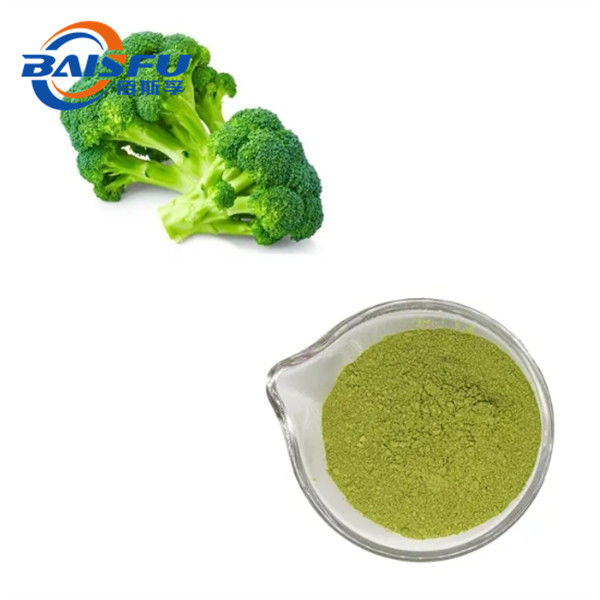 Baisfu High Quality pure natural Freeze Dried Broccoli Powder  light green powder Glucoraphanin CAS No. 21414-41-5 for Nutritional supplements and dietary supplements