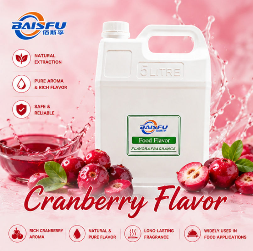 Premium Food Grade Water Soluble Cranberry Flavor for Bakery Delivering Vibrant Tart Red Berry Aroma